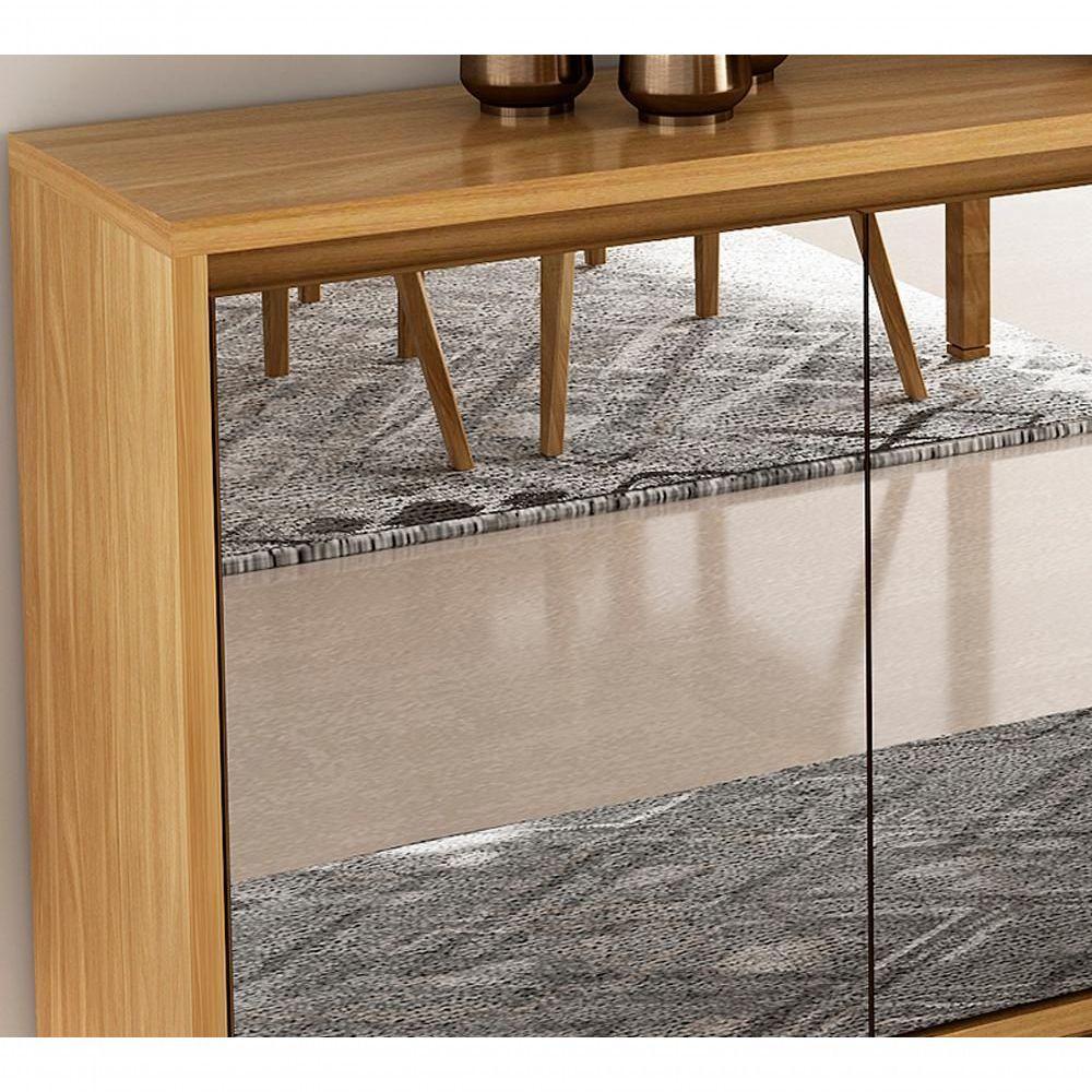 Balcao Buffet 03 Portas Com Espelho Bb2609 Natural Natural - 3