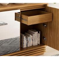 Balcao Buffet 03 Portas Com Espelho Bb2609 Natural Natural