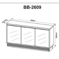 Balcao Buffet 03 Portas Com Espelho Bb2609 Natural Natural - 5