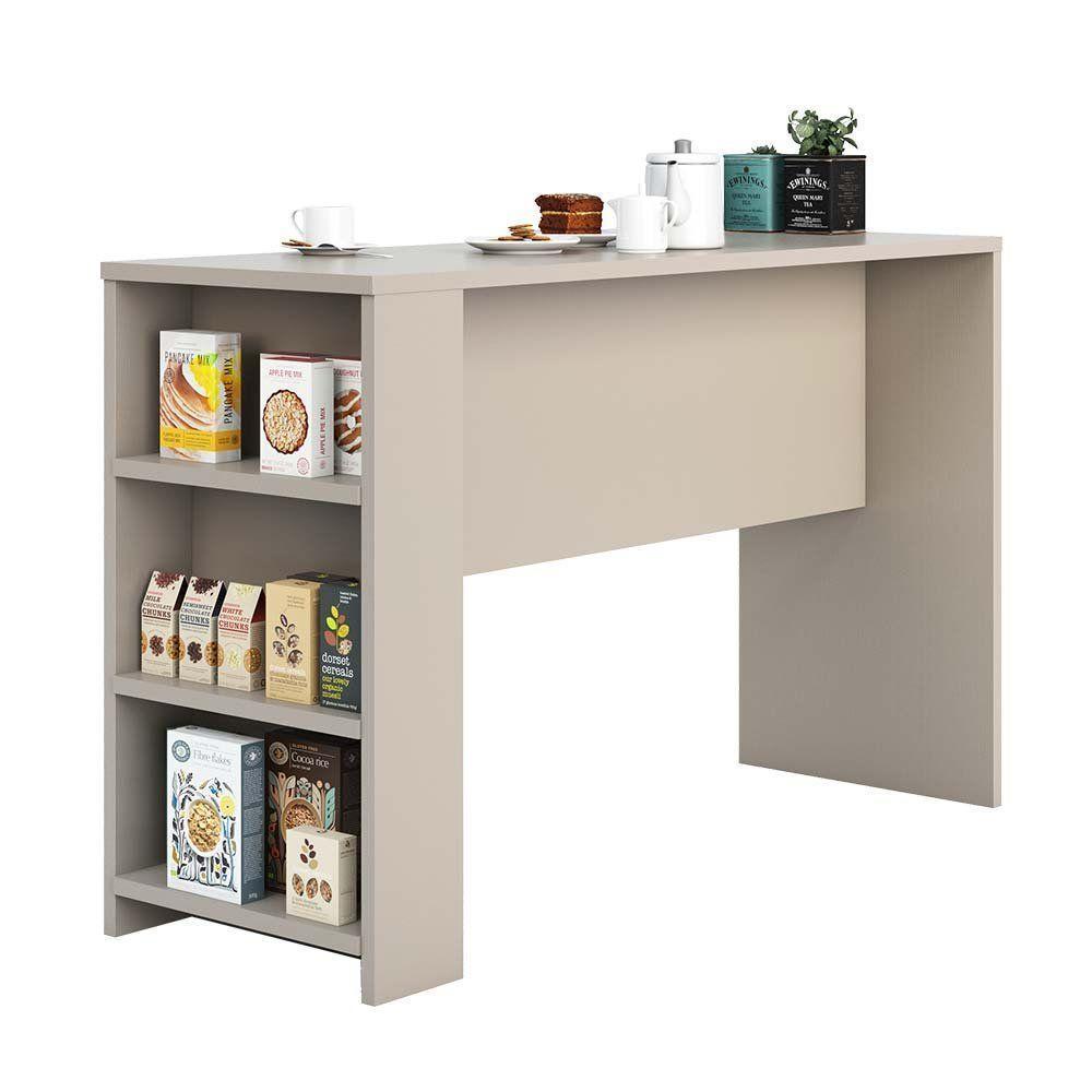 Bancada Mesa Gourmet Para Cozinha 150cm X 97cm Com 3 Prateleiras Suprema Luciane Móveis Connect - 10