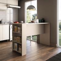 Bancada Mesa Gourmet Para Cozinha 150cm X 97cm Com 3 Prateleiras Suprema Luciane Móveis Connect - 1