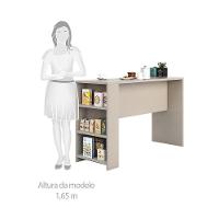 Bancada Mesa Gourmet Para Cozinha 150cm X 97cm Com 3 Prateleiras Suprema Luciane Móveis Connect - 8