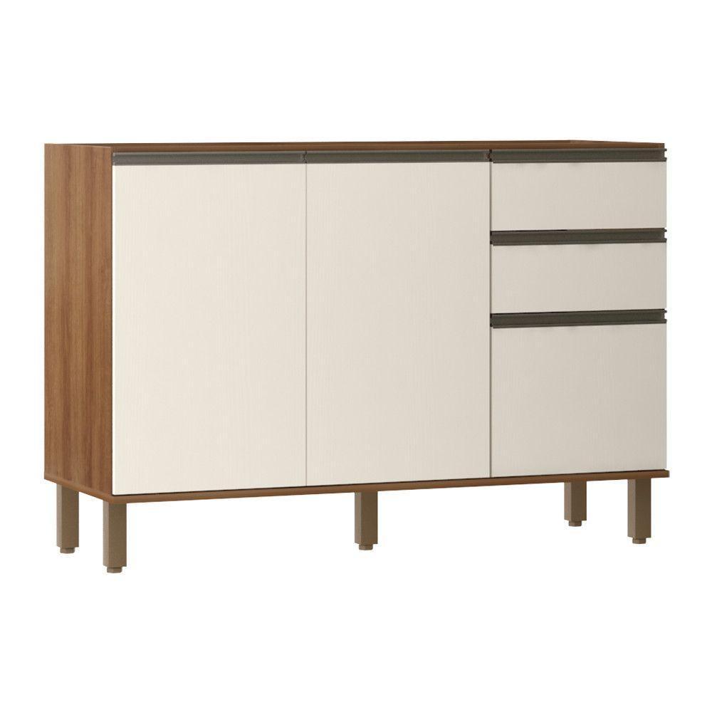 Balcão De Cozinha S/ Tampo 120cm 3 Portas 2 Gavetas Diana - 1