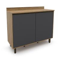 Balcao Confort 120cm 2 Portas Cinamomo grafite Batrol Cinamomo grafite - 1