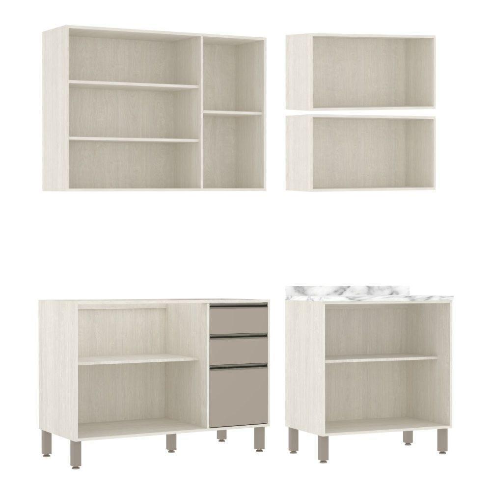 Cozinha 5 Pçs C/Armários E Balcões Pátina Ff C/Mocca Laca - 7