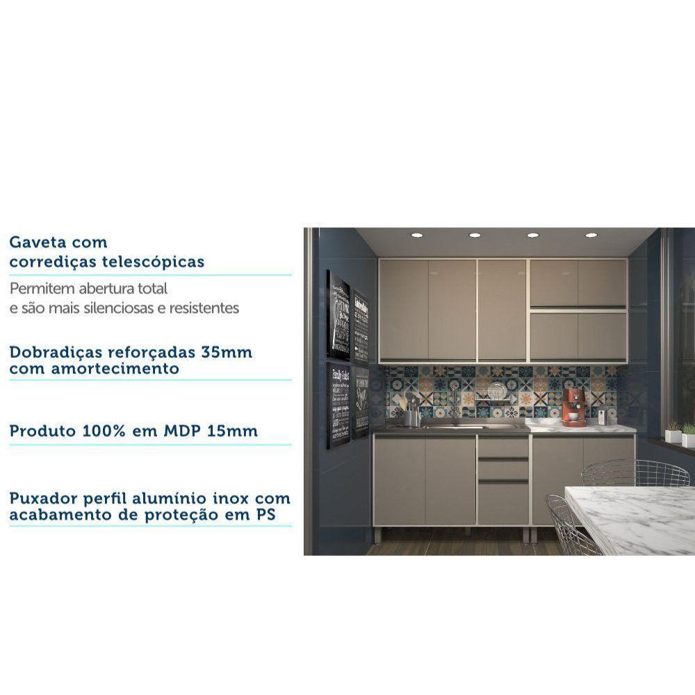 Cozinha 5 Pçs C/Armários E Balcões Pátina Ff C/Mocca Laca - 9