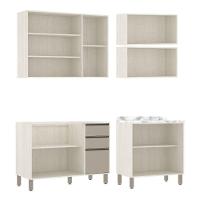 Cozinha 5 Pçs C/Armários E Balcões Pátina Ff C/Mocca Laca - 7