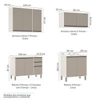 Cozinha 5 Pçs C/Armários E Balcões Pátina Ff C/Mocca Laca - 10