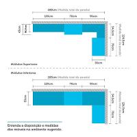 Cozinha Modulada 8 Pçs Legno Crema Lis Legno Crema
