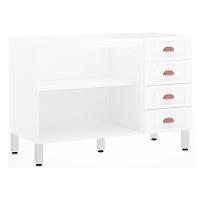 Balcão De Pia S/ Tampo 120cm 2 Portas 4 Gavetas Branco Polar - 4