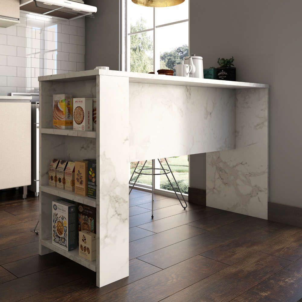 Bancada Mesa Gourmet Para Cozinha 150cm X 97cm Marmore Bp - 1