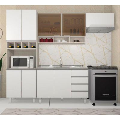 Cozinha Modulada 4 Pçs Legno Crema Com Branco Lis