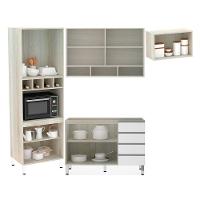 Cozinha Modulada 4 Pçs Legno Crema Com Branco Lis - 9