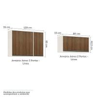 Cozinha 5 Pçs Nicho Armários Balcões C/Tampo Pátina C/Avelã - 5