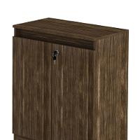 Balcão Com Chave Para Escritório Home Office Me4149 Nogal - 3