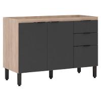 Balcão Para Pia 1,20m Sem Tampo Firenze Avena Grafito - 2