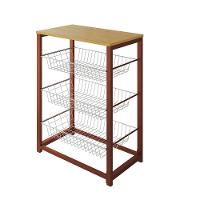 Fruteira Com Suporte Para Micro-Ondas Barcelona Aço Cobre Cesto Branco Tampo Amêndoa Cor: Branco - 3