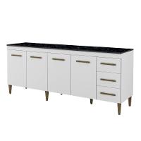 Balcão Atenas 4 Portas E 3 Gavetas Kaiki Moveis Branco - 1