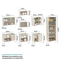 Cozinha Modulada 8 Pçs Legno Crema Com Lis Legno Crema - 6