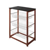 Fruteira Com Suporte Para Micro-Ondas Barcelona Aço Cobre Cesto Branco Tampo Preto Cor: Branco - 3