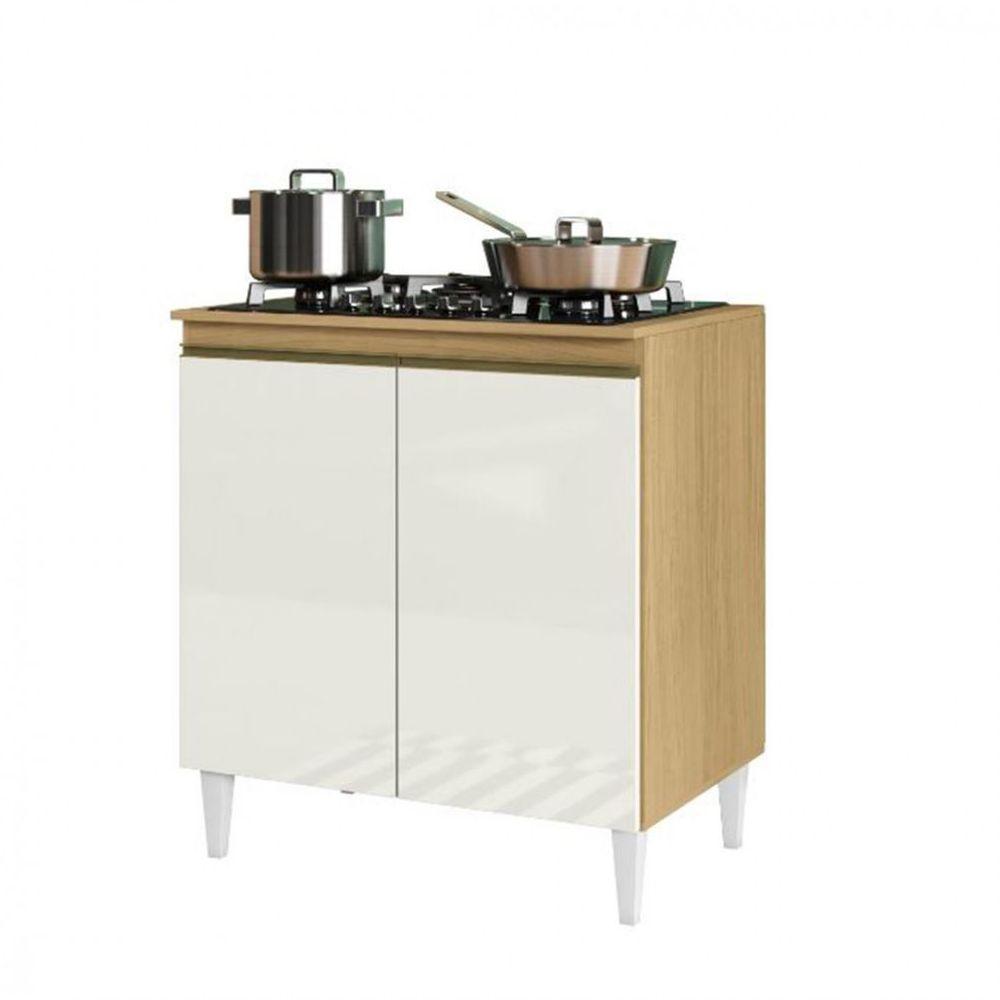 Balcão Aramóveis Kelly Cooktop Com 2 Portas Atacama OffWhite - 1