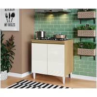 Balcão Aramóveis Kelly Cooktop Com 2 Portas Atacama OffWhite - 2