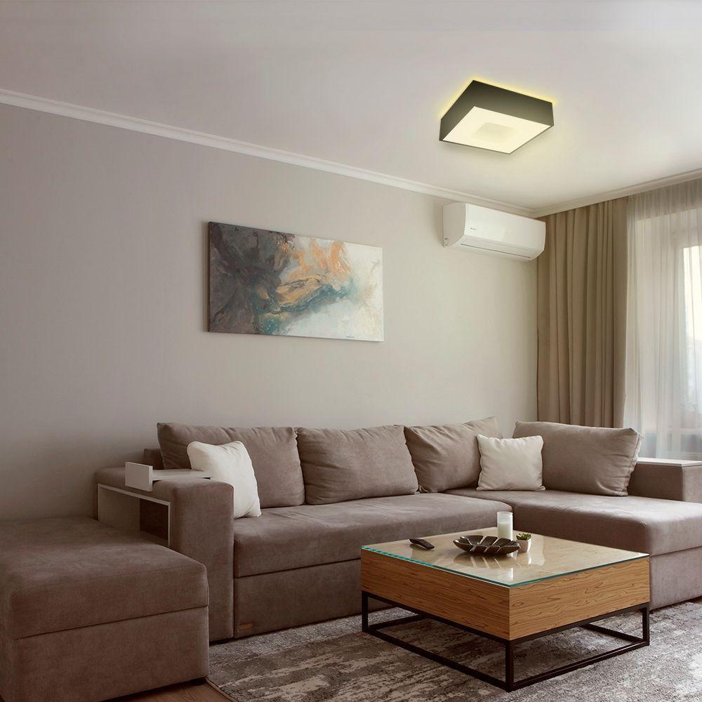 Plafon Taschibra Waffle Led Quadrado Bivolt 2700k Luz Quente Bivolt Preto - 2