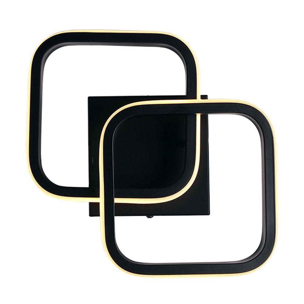 Plafon Taschibra Village Square Led 10w 3000k Luz Amarela Bivolt Preto - 1