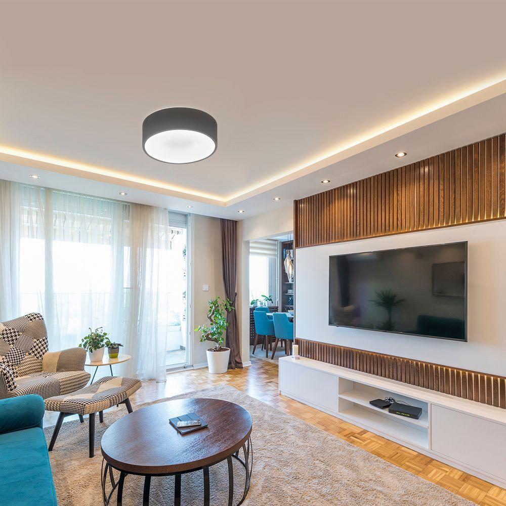 Plafon Taschibra Sushi Redondo Com 4 Lâmpadas 4000k Bivolt Preto - 3