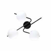 Luminária Plafon Startec Barcelona Triplo Globo 3xe27 Preto Bivolt