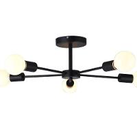 Plafon Taschibra Cyber Preto Para 5 Lâmpadas E27 Bivolt - 1