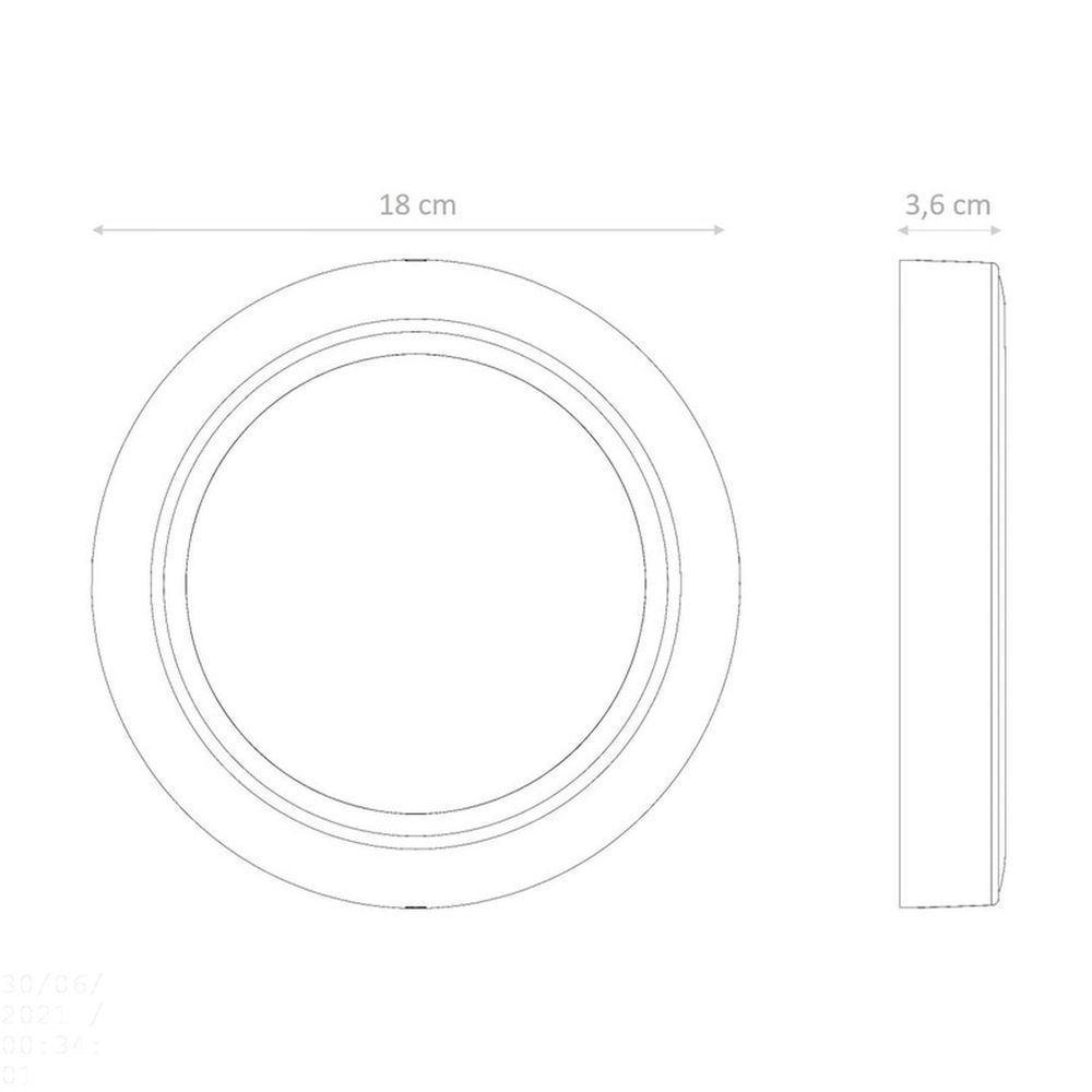 Plafon Led Tramontina Redondo De Sobrepor 1000 Lm 12 W Bivolt 3000 K Luz Amarela Tramontina - 2