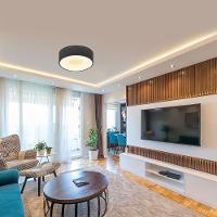 Plafon Taschibra Sushi Redondo Com 4 Lâmpadas 3000k Bivolt Preto - 2