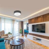 Plafon Taschibra Sushi Redondo Com 4 Lâmpadas 6500k Bivolt Preto - 1