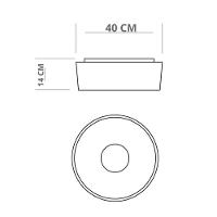 Plafon Taschibra Sushi Redondo Com 4 Lâmpadas 6500k Bivolt Preto - 4
