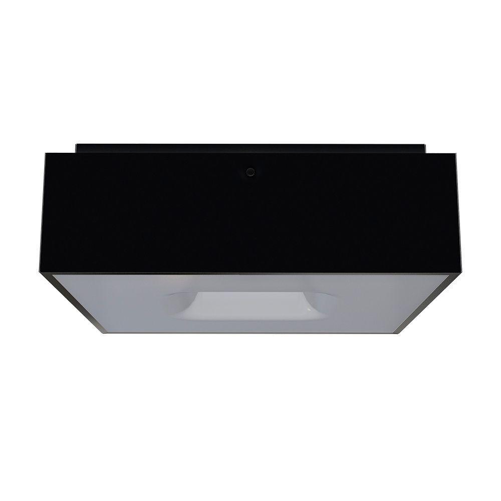 Plafon Taschibra Waffle Quadrado 4xe27 Bivolt Preto - 1