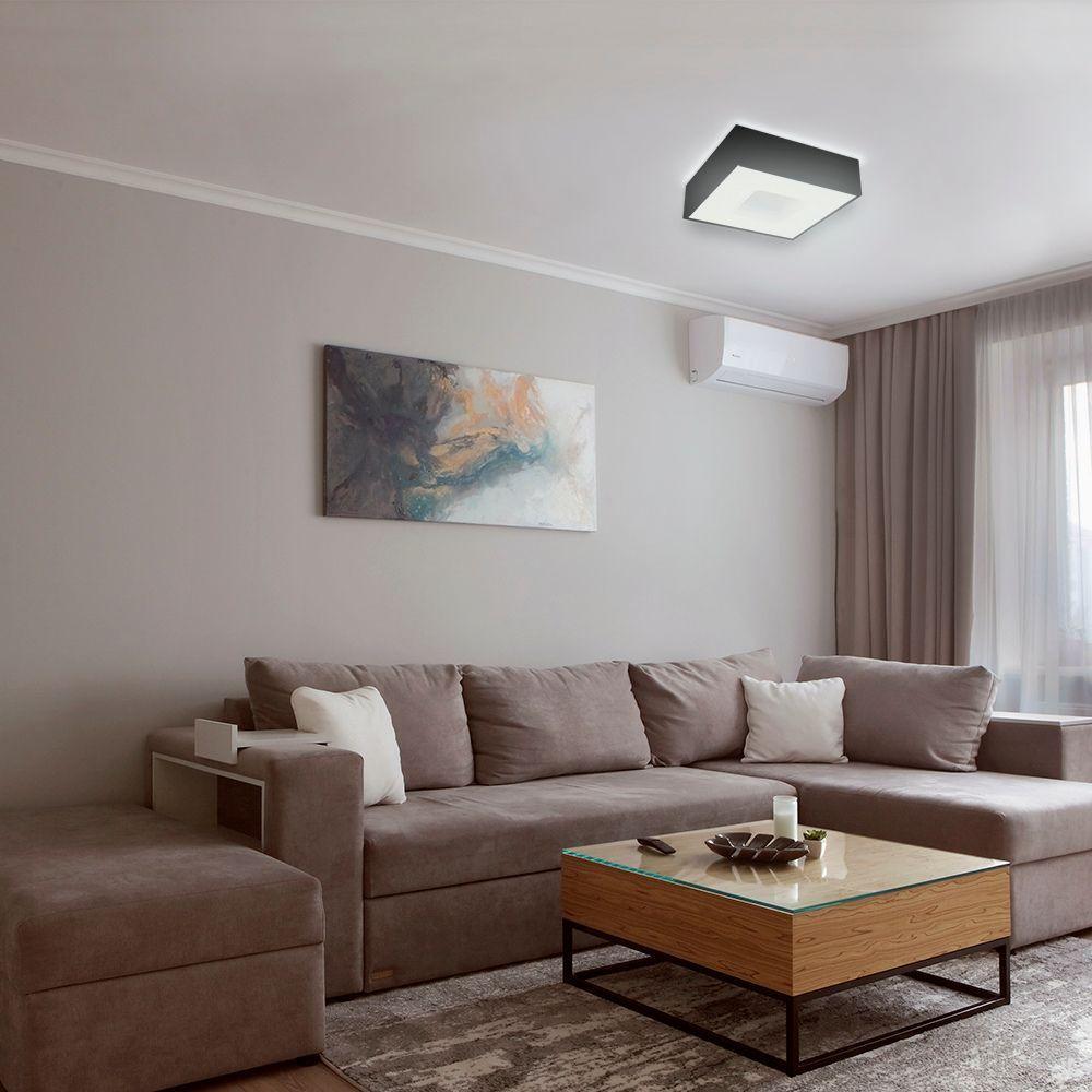 Plafon Taschibra Waffle Quadrado 4xe27 Bivolt Preto - 2