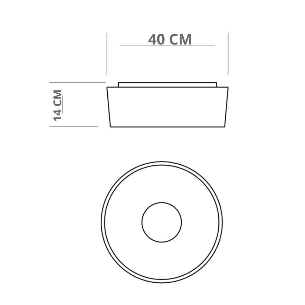 Plafon Taschibra Sushi Redondo 4xe27 Bivolt Branco - 3