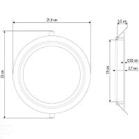 Plafon Led Tramontina Redondo De Embutir Slim 1500 Lm 18 W Bivolt 6500 K Luz Branca Tramontina - 3