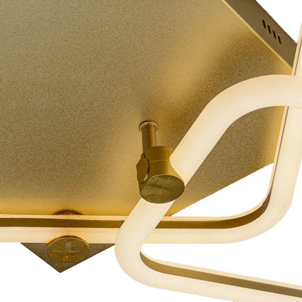 Plafon Llum Space Square Double Led 36w 3000k Luz Amarela Bivolt 3000k Luz Quente - 3