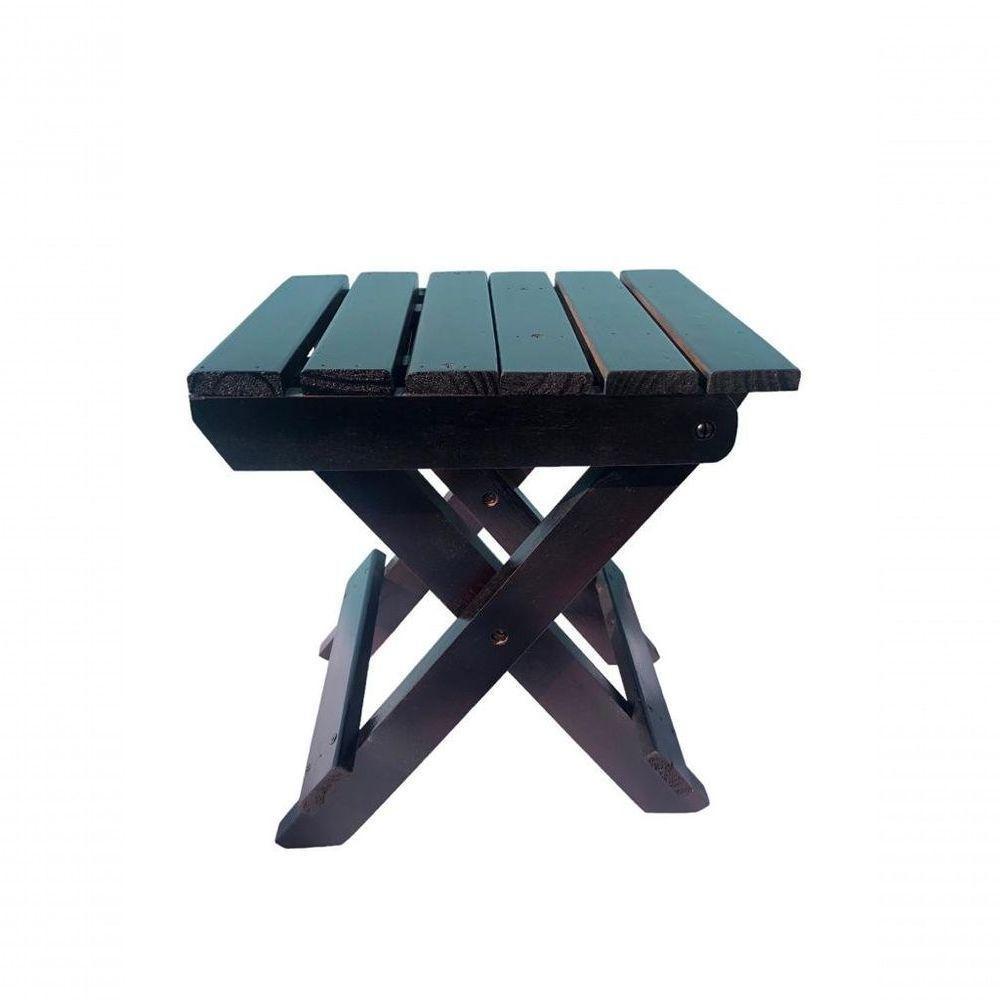 Banco Banquinho Dobrável Ripado Para Sentar (estilo Mesa) Imbuia - 3