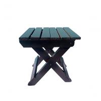 Banco Banquinho Dobrável Ripado Para Sentar (estilo Mesa) Imbuia - 3