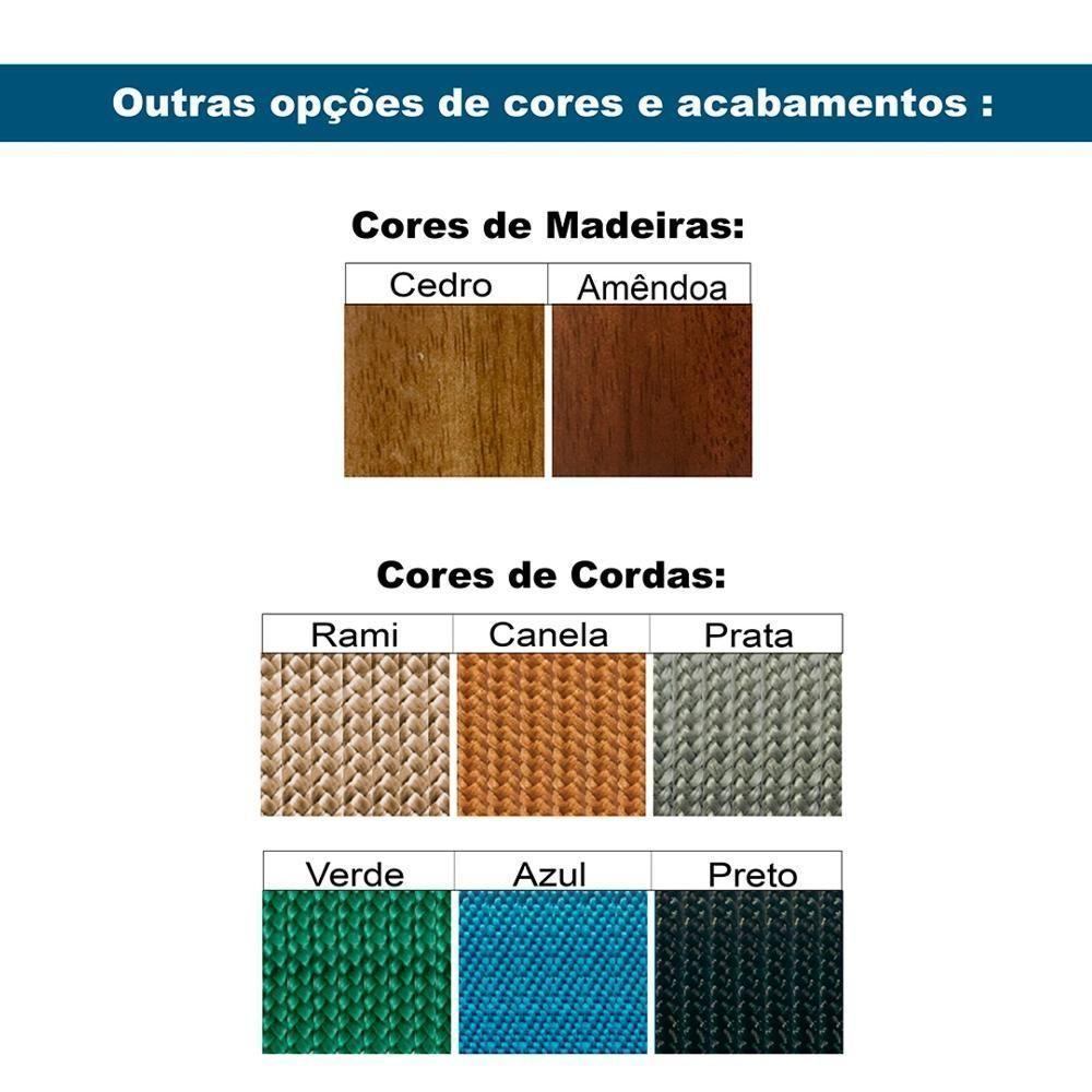 Banco Los Ozki 181 Cm Madeira Eucalipto Cedro Tecido 434C Corda Redonda Rami - 6