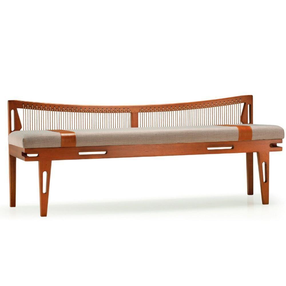 Banco Los Ozki 161 Cm Madeira Eucalipto Cedro Tecido 434C Corda Redonda Rami - 4