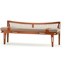 Banco Los Ozki 151 Cm Madeira Eucalipto Cedro Tecido 434C Corda Redonda Rami - 1