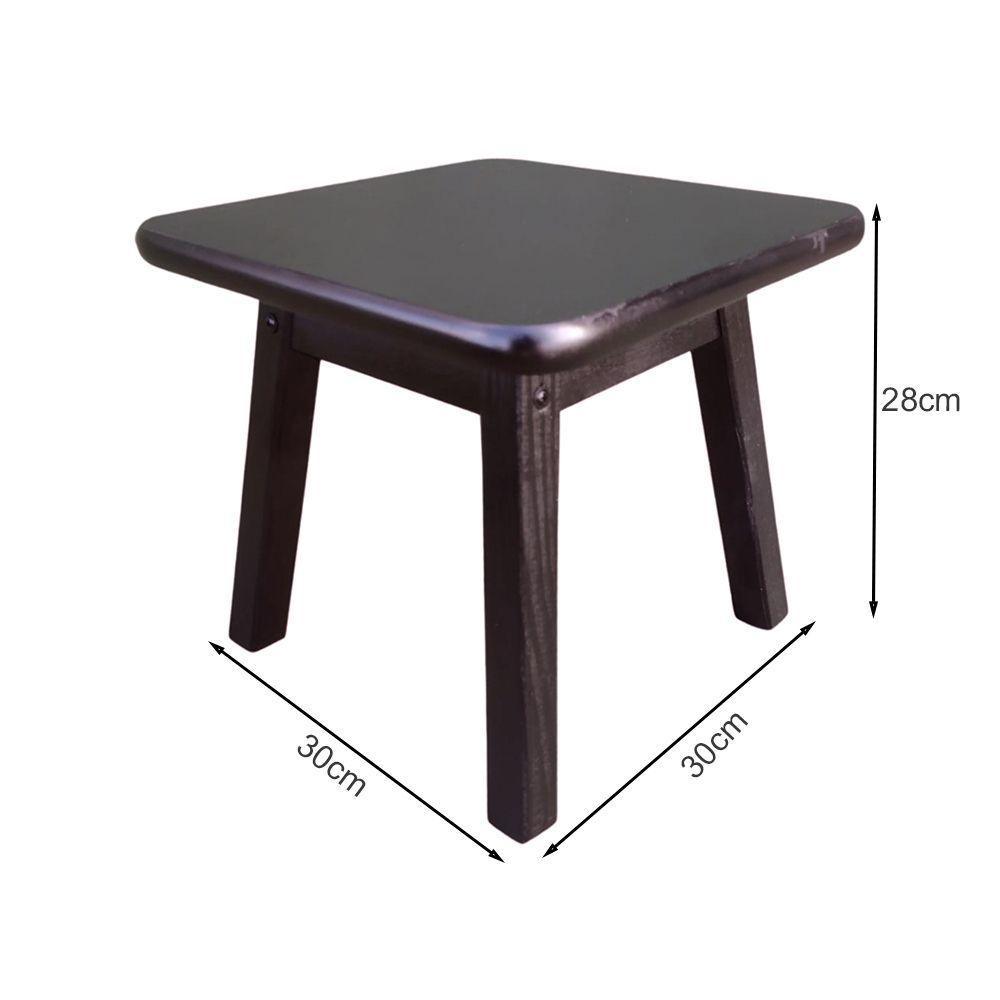 Kit 2 Minis Bancos Over 30x30 Preto Cor: Preto - 2