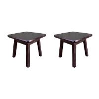 Kit 2 Minis Bancos Over 30x30 Preto Cor: Preto - 1