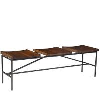 Banco Varanda 3 Lugares Dresden 140cm Grafite Madeira Maciça - 2