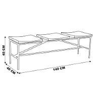 Banco Varanda 3 Lugares Dresden 140cm Grafite Madeira Maciça - 5
