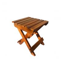 Banco Banquinho Dobrável Ripado Para Sentar (estilo Mesa) Mel - 1